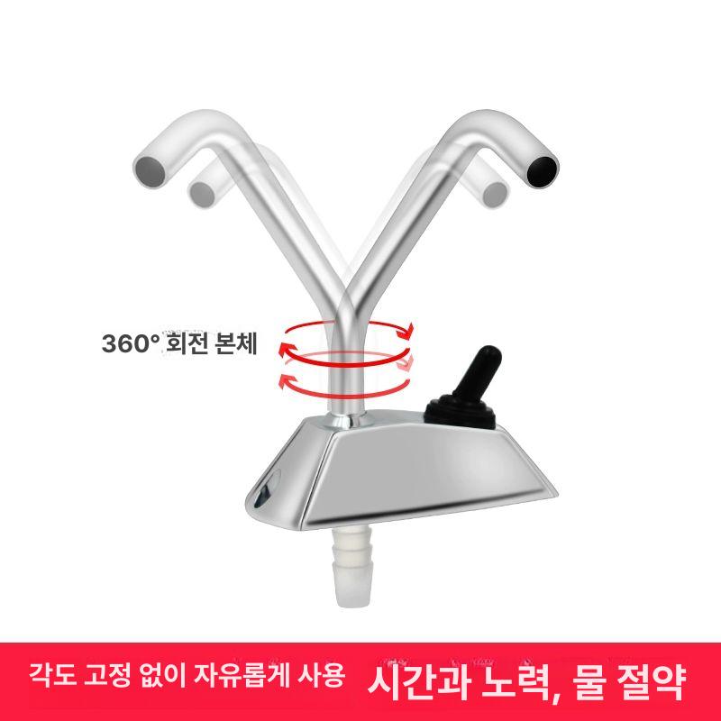 스테인리스 개수대 냉온수 캠핑카 간이 주방 원형 수전 싱크볼 캠핑용 사각 수도꼭지 - 상세 이미지 4