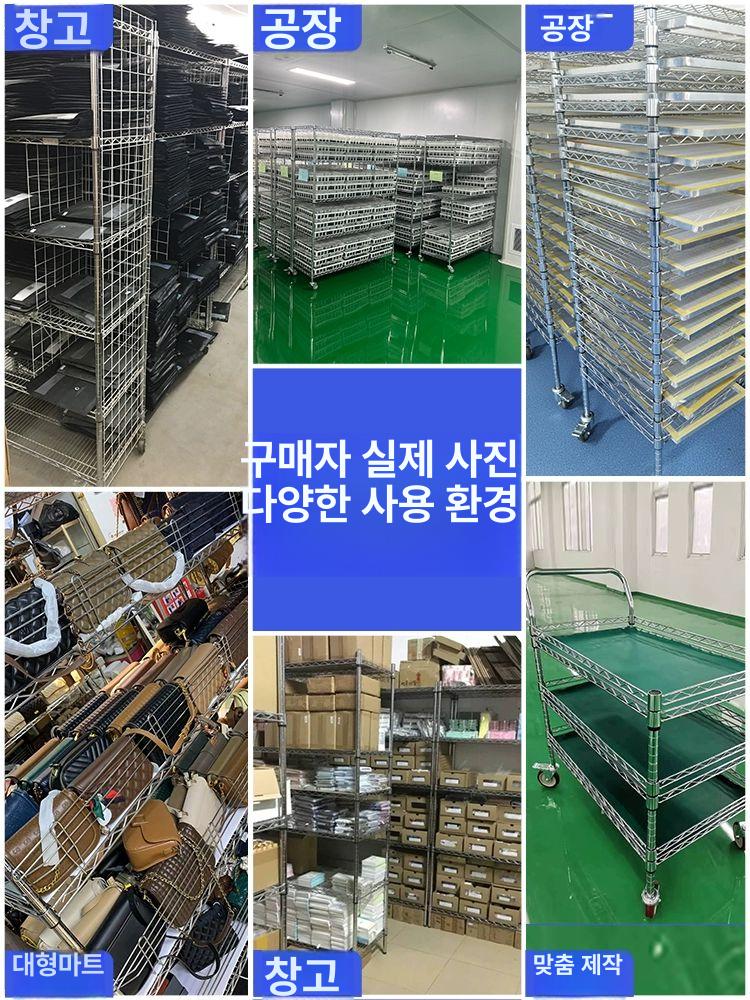 설거지 건조대 이동식 스텐 식당 바퀴 웨건 업소용 랙 주방 트롤리 물받이 접시 카페 - 상세 이미지 4