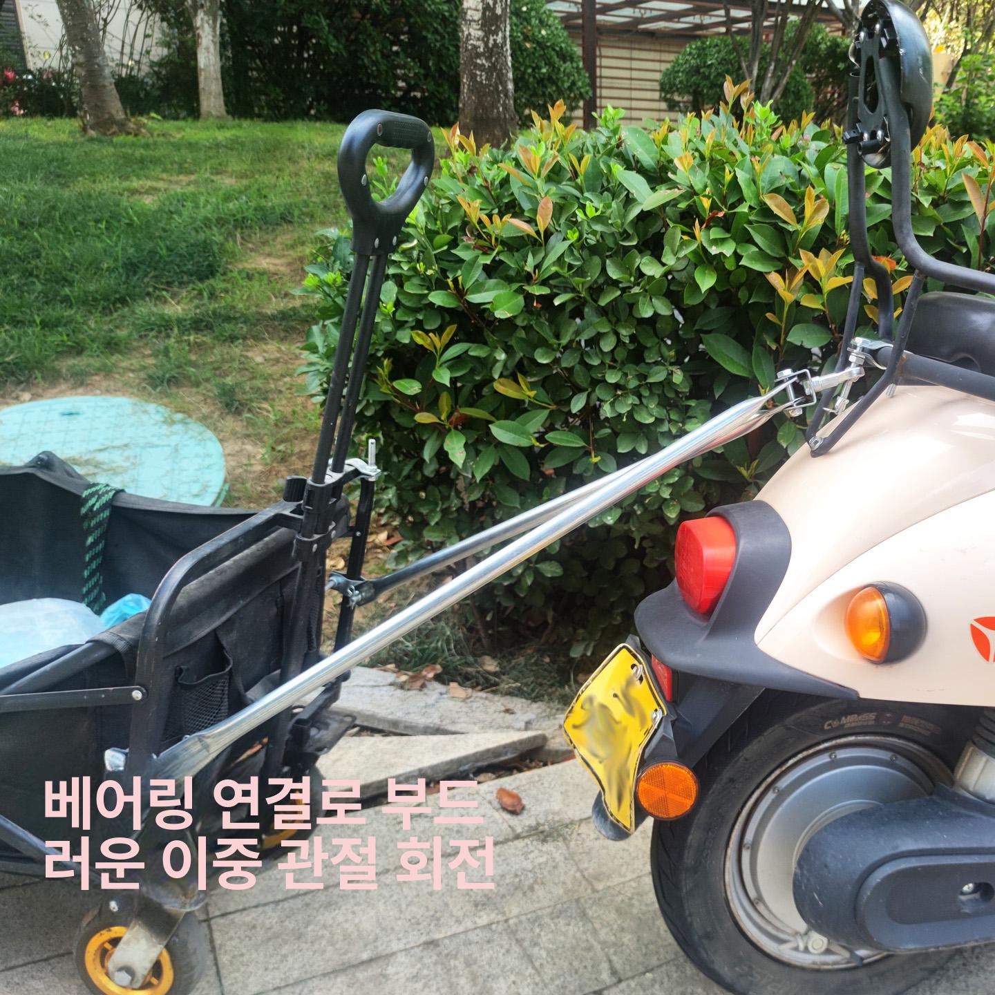 자전거 트레일러 웨건 애견 캐리어 짐 카고 여행 자전거트레일러 반려견 커넥터 수레 캠핑 - 상세 이미지 5