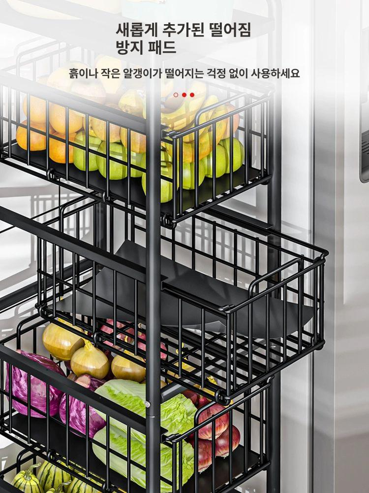 철제 이동식트롤리 틈새선반 북카트 바퀴선반 매대 내경 세탁실틈새수납장 정리함 - 상세 이미지 4