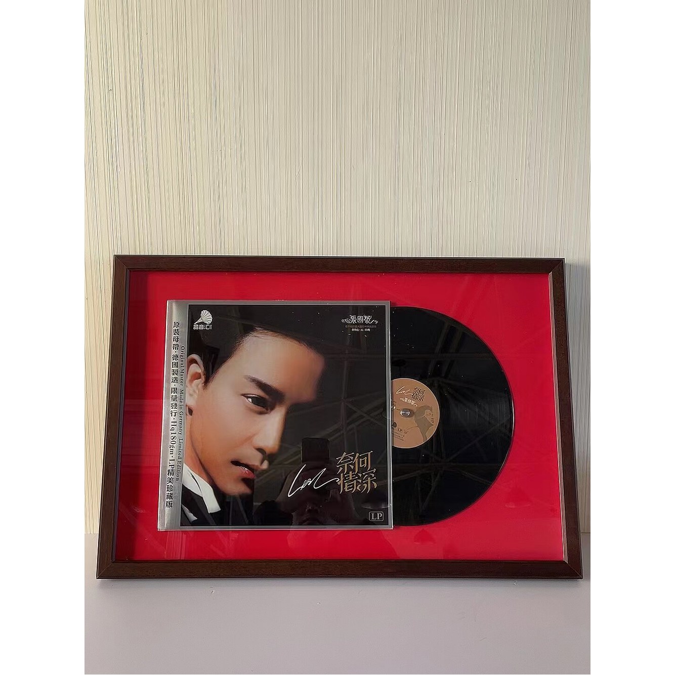 프레임 액자 LP판 장식 내부 터 커버 바이닐 40x60cm 케이스 검은색 레코드판 흰색 보관 - 상세 이미지 3