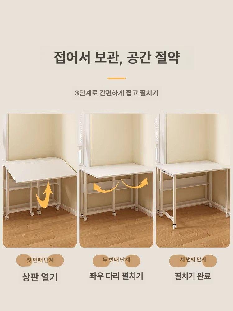 침실 책상 접이식 사무실 공부 컴퓨터 가정 원룸 미니 이동식 가구 기숙사 가정용 학생 - 상세 이미지 2