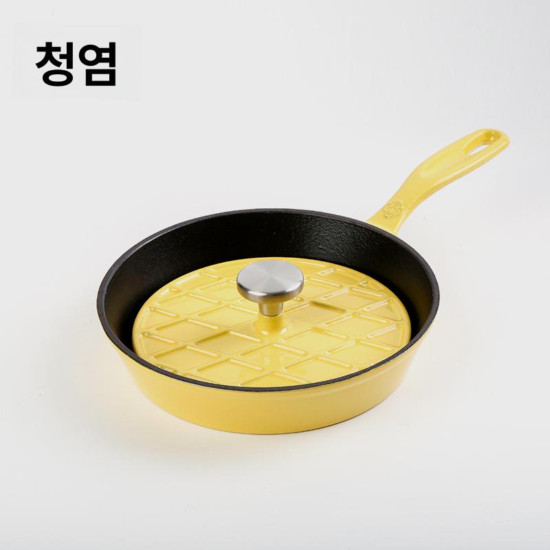 파니니팬 토스트팬 무쇠 인덕션 스퀘어형 캠핑 팬 프레스 파니니 카지동야 미니 조식 원형 - 상세 이미지 2