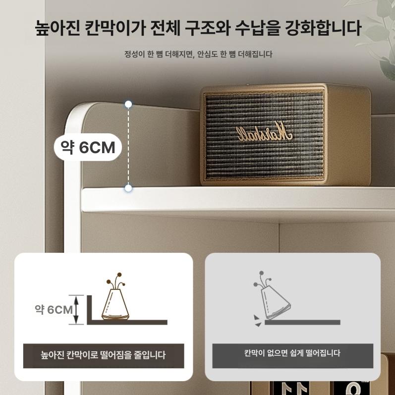 원목 코너 수납장 거실 책장 선반 181x40cm 삼각형 구석 정리 수납 수나 - 상세 이미지 3
