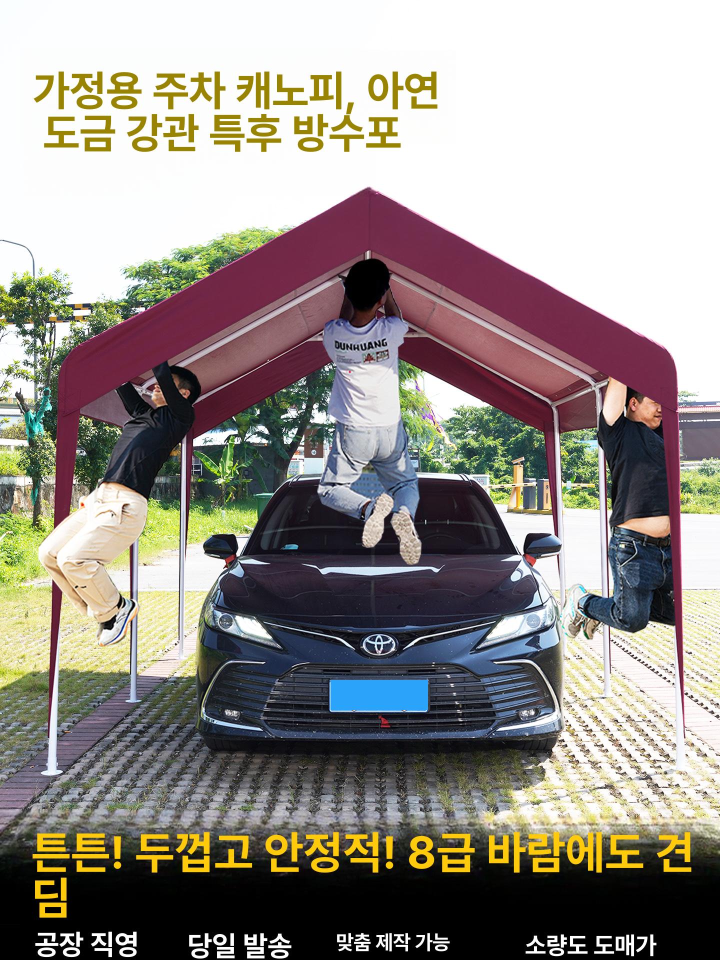 간이 주차장 조립식 캐노피 파고라 천막 비가림막 그늘막 어닝 썬룸 - 상세 이미지 2