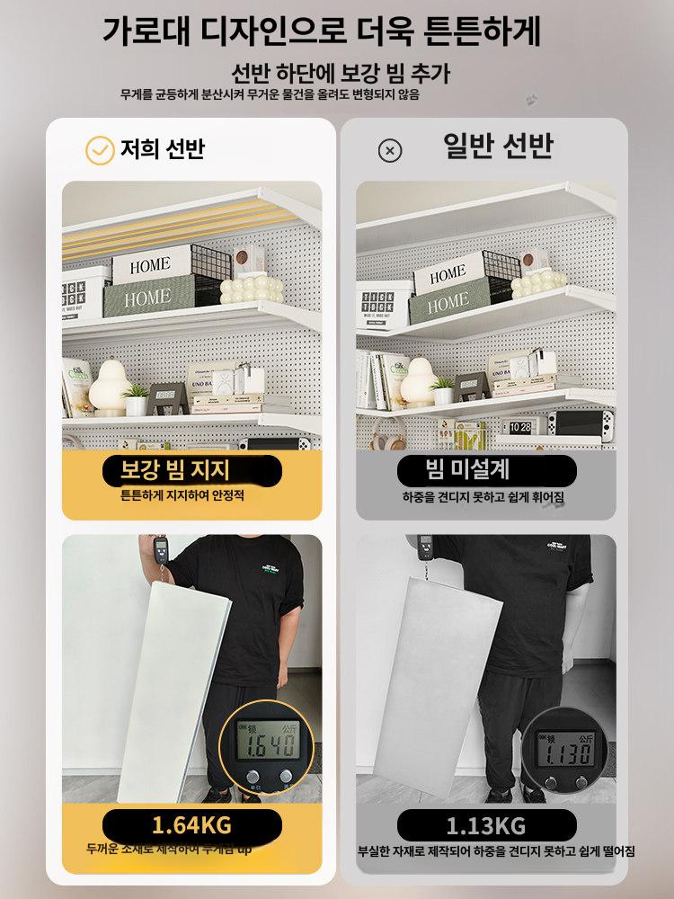 타공판 선반 스탠드 진열대 디스플레이 타공 매대 타공보드 철제 스텐 수납 이동식 공구 - 상세 이미지 3