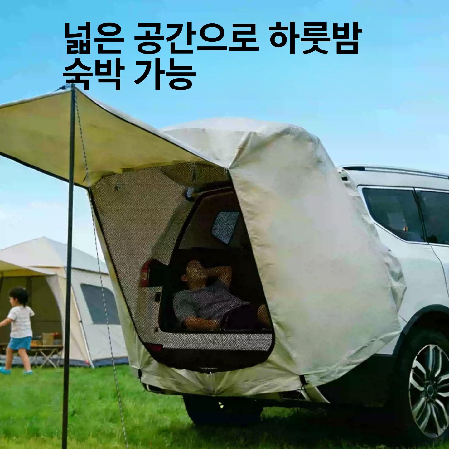 SUV 차량용 트렁크 일체형 원터치 방충 방수 야외용 SUV 테일 텐트 보리 - 상세 이미지 2