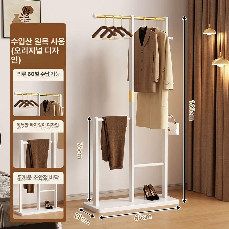 이동식 드레스룸 원목행거 스탠드 틈새 튼튼한 옷장 옷걸이행거 코너 인테리어 간이 이미지 6