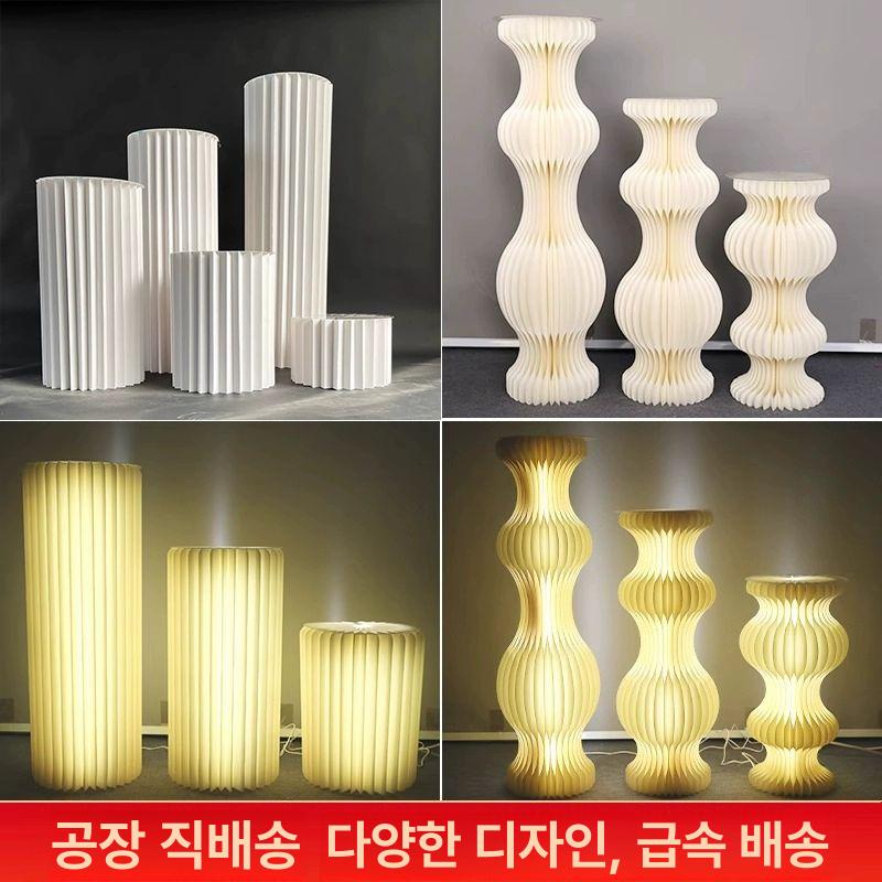 원통 전시대 디스플레이 매장 디피 스탠드 기둥 받침대 사각 종이 조각 전시 인테리어 소품 - 상세 이미지 4