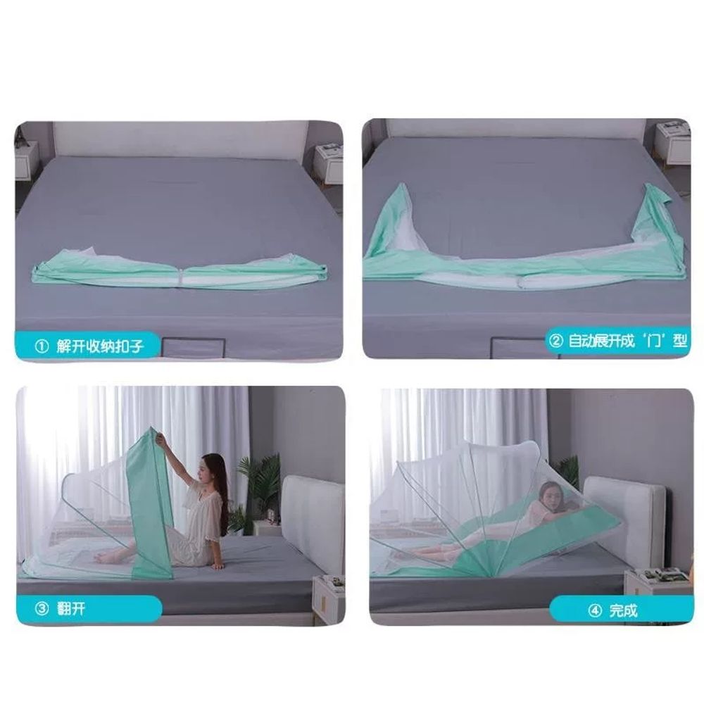 접이식 모기장 홈 원터치 기숙사 간단설치 학생 캐노피 - 상세 이미지 4