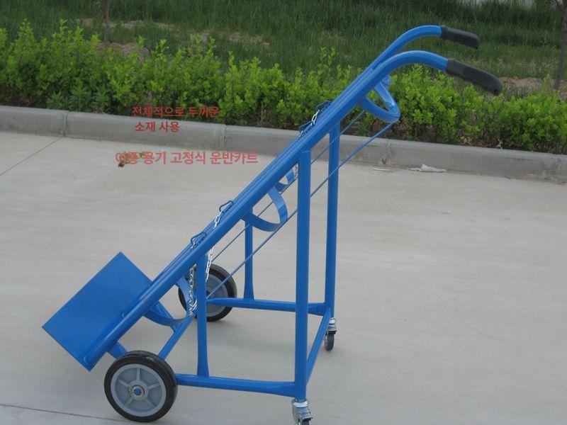 용접카트 산소통운반카트 중량물운반 실린더 아르곤 가스통 스텐 운반차 질소 손수레 - 상세 이미지 3