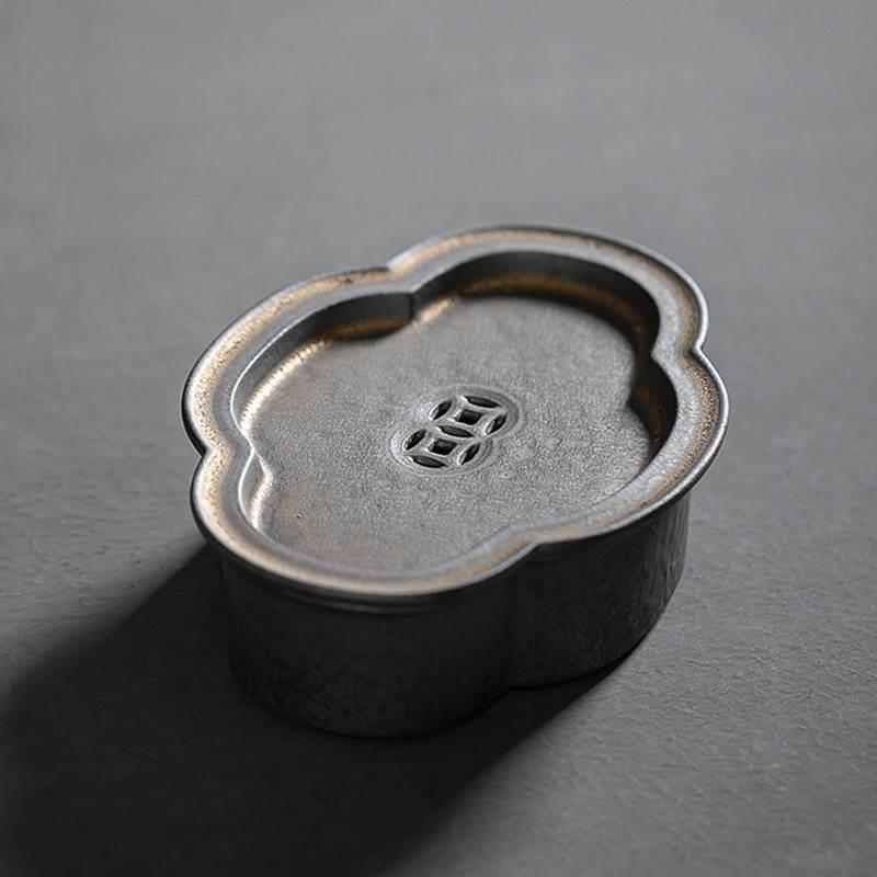 다도 받침대 쟁반 주석 찻잔 세트 전통 다기 차 용품 예절 선물용 - 상세 이미지 2