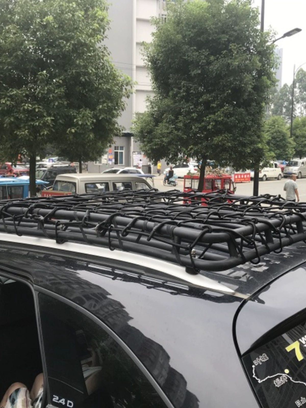 고정 루프바스켓 차량용 루프랙 지붕 루프렉 짐받이 그물망 캐리어 범용 끈 - 상세 이미지 5