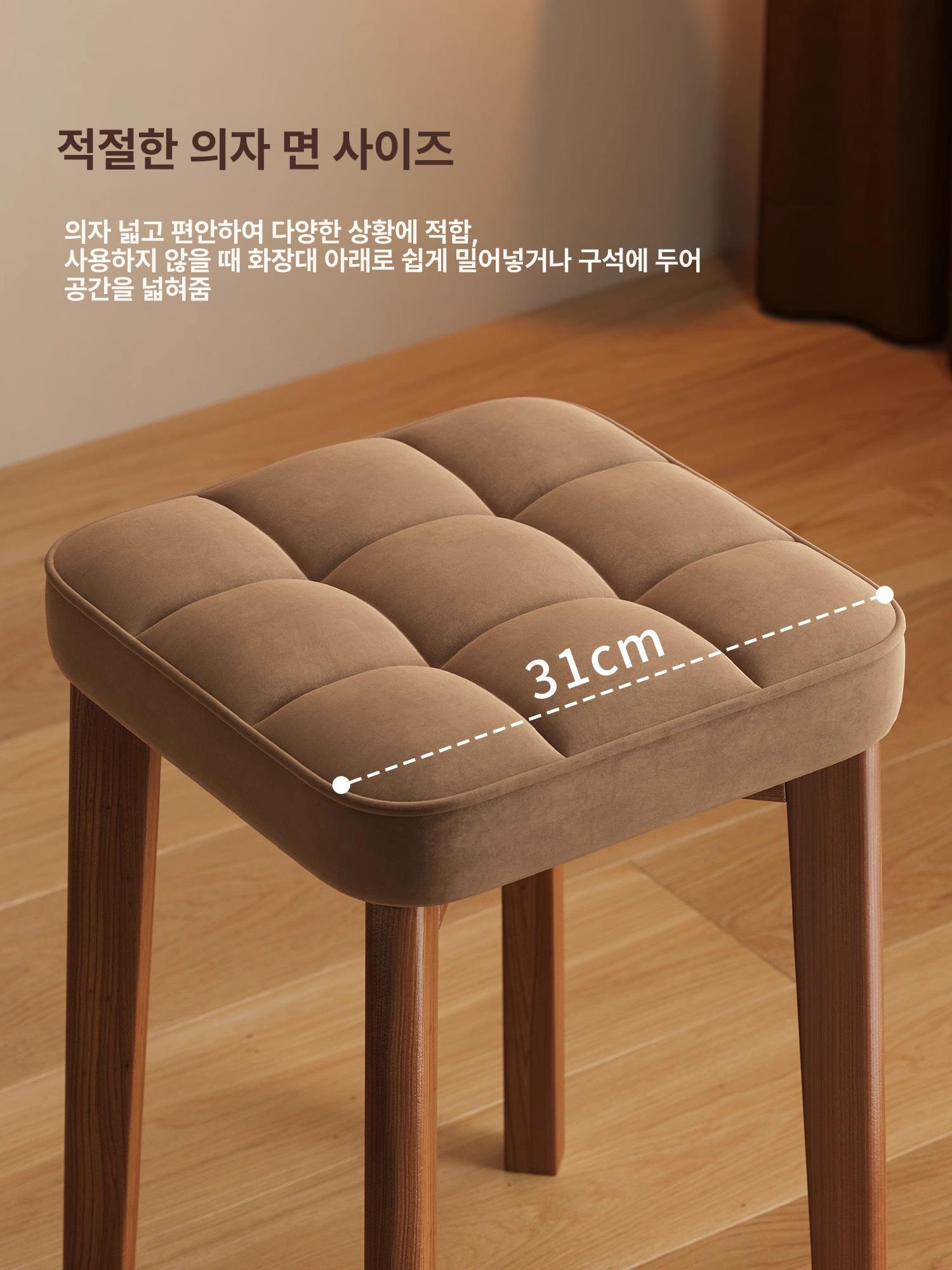 원목 화장대 유럽풍 평면 조립 앤티크 안방 빈티지 콘솔 의자 겔러리 인테리어 작은 공주 - 상세 이미지 4