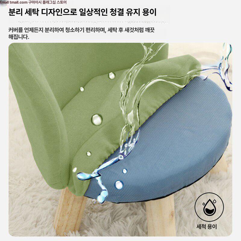 원목 미니 스툴 발받침 낮은형 접이식 의자 현관 좌식 화장대 거실용 다리올리기 발판 - 상세 이미지 5