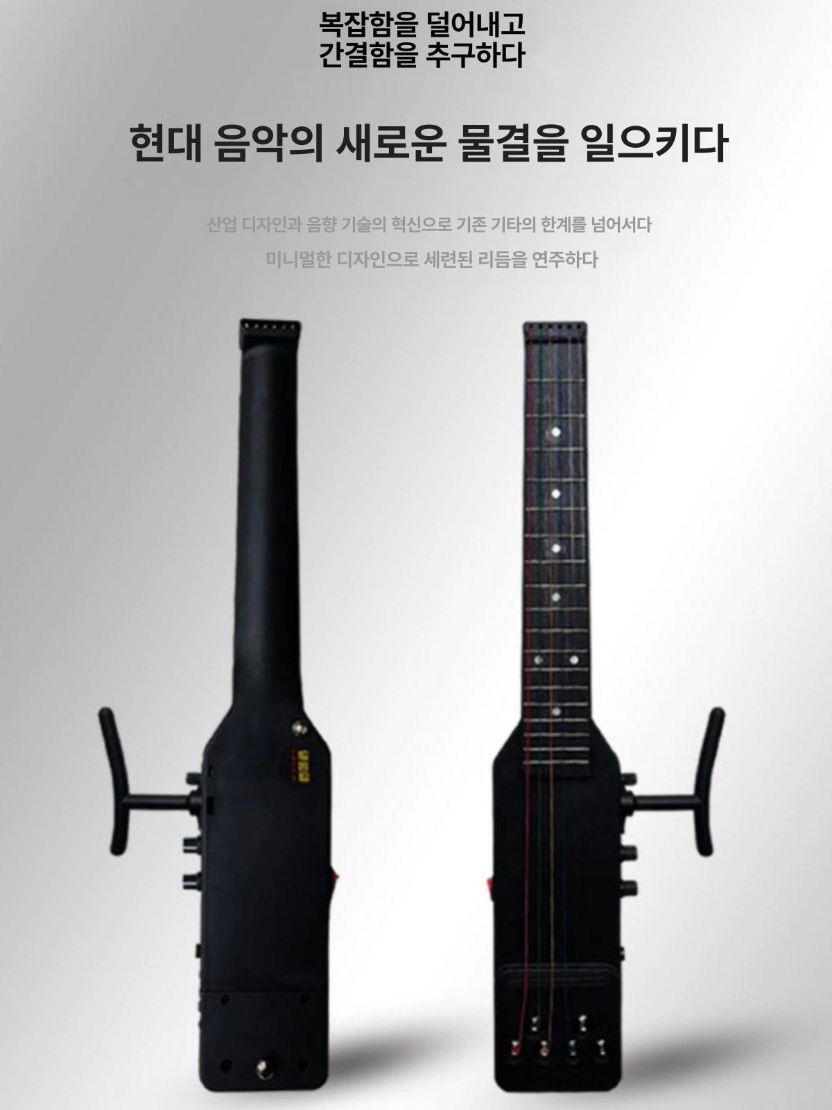 사일런트 여행용 미니기타 연습 어쿠스틱 초보자용 솔로 입문용통기타 포켓기타 일렉 - 상세 이미지 3