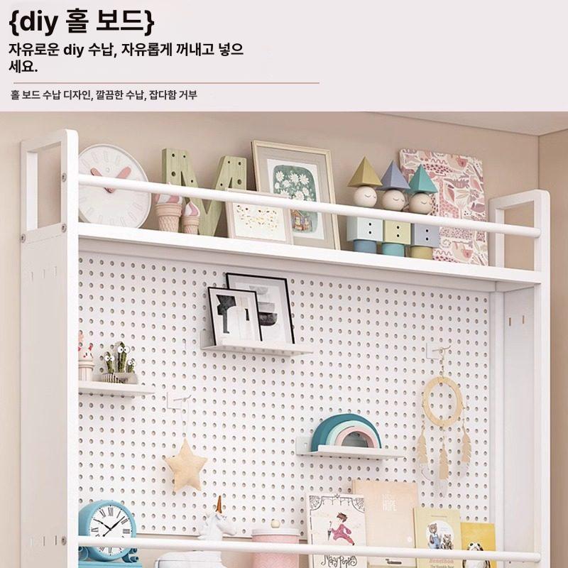문뒤 선반 타공벽 초슬림 책장 오픈형 틈새 책꽂이 수납형 타공보드 타공판 초박형 - 상세 이미지 4