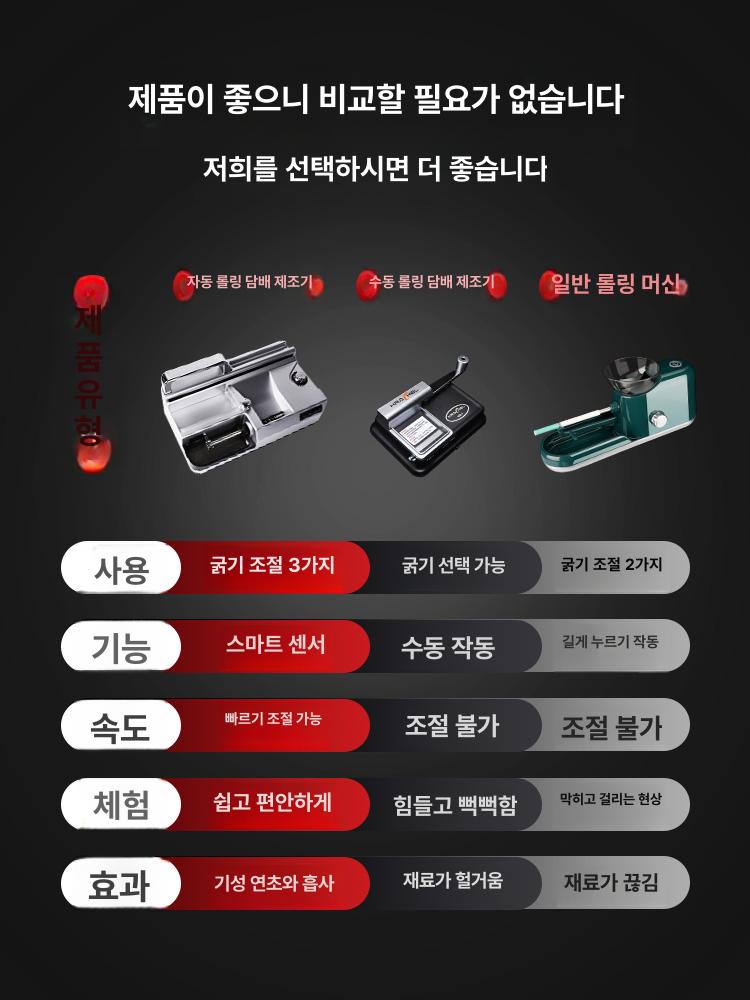 롤링머신 권련기 전용 시가렛 튜빙머신 궐련기 롤링튜빙기 수제담배제조기 - 상세 이미지 3