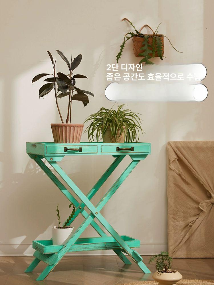 빈티지 화분선반 진열대 거실 가든 발코니 식물선반 꽃집 스탠드 베란다 정원 북유럽 - 상세 이미지 4