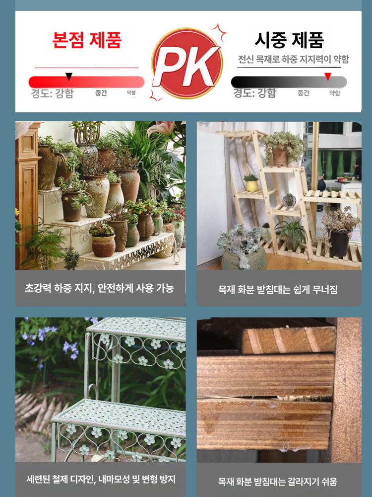 식물 선반 진열대 베란다 다육이 계단식 스텐화분받침대 화분대 테라스 화분다이 - 상세 이미지 2