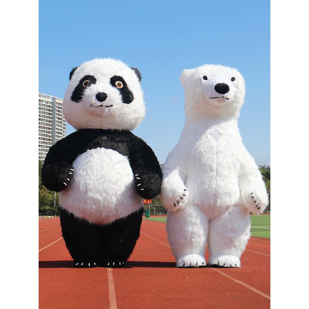 동물탈 북극곰 프로모션 의류 곰인형 인형극 이벤트 퍼레이드 판다 공연 행사용 - 상세 이미지 3