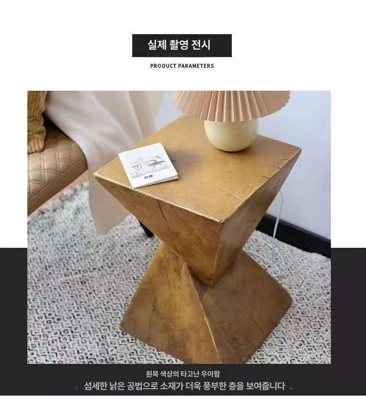 사이드 티테이블 협탁 원형 인테리어 북유럽 다용도 디자인 엔틱 모던 카페 레트로 - 상세 이미지 4