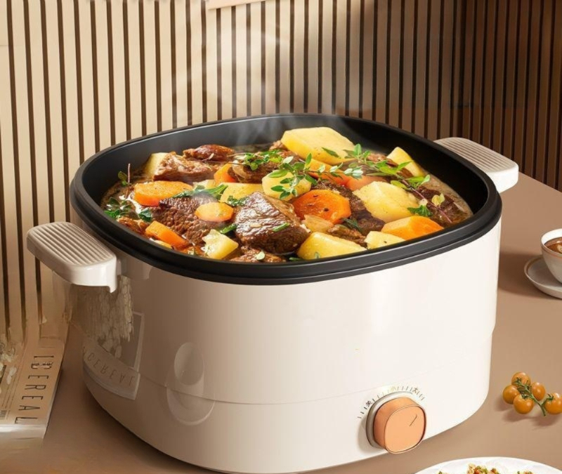 멀티쿠커 냄비 전기 분리형 여행용 찜기 샤브샤브 그릴 포트 사각 미니 전기코팅냄비 이유식 - 상세 이미지 3