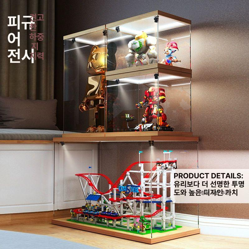 쇼케이스 대형아크릴케이스 상자 트로피케이스 높이 피규어보관함 먼지커버 - 상세 이미지 5
