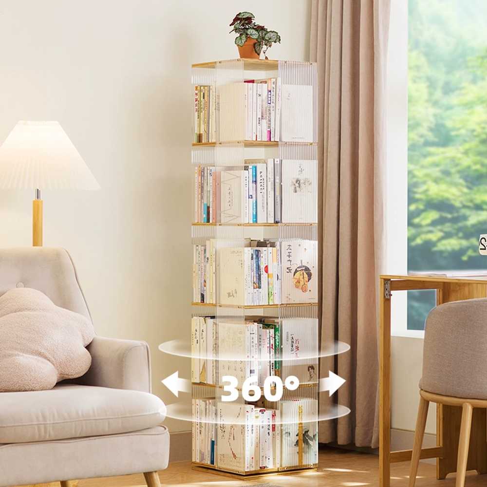 진열대 만화책 전면 ORT 정리함 아크릴책꽂이 거실 책장 서재 인테리어 회전책꽂이 - 상세 이미지 2