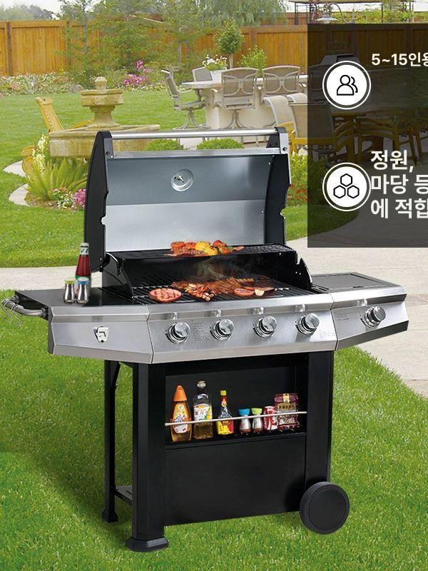 야외 바베큐그릴 대형 캠핑 석쇠 구이 화로 휴대용 야외바베큐그릴 베이직 프리미엄 숯불 - 상세 이미지 2