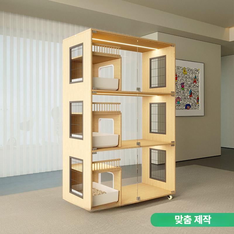 강아지 호텔장 쇼케이스 반려동물 울타리 깊이 격리장 케이지 켄넬 온도조절 펜스 - 상세 이미지 3