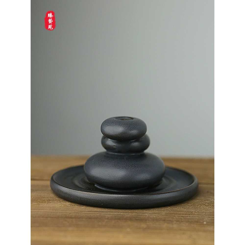 향받침대 향홀더 향스틱 장식품 아로마 조약돌 모양 촛대 피우기 향꽂이 뱃사공 - 상세 이미지 5