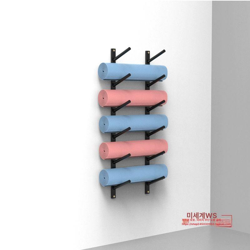 벽걸이 요가매트걸이 3단 요가매트거치대 수납 선반 보관 걸이대 정리대 필라테스 - 상세 이미지 3