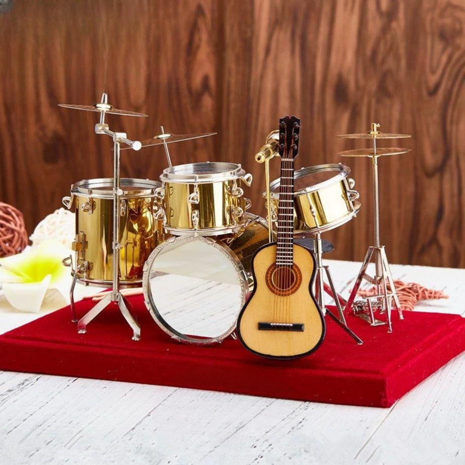 장식 악기 인테리어 모델 선물 소품 귀여운 빈티지 음악 피규어 공예 홈 미니어쳐 - 상품 이미지