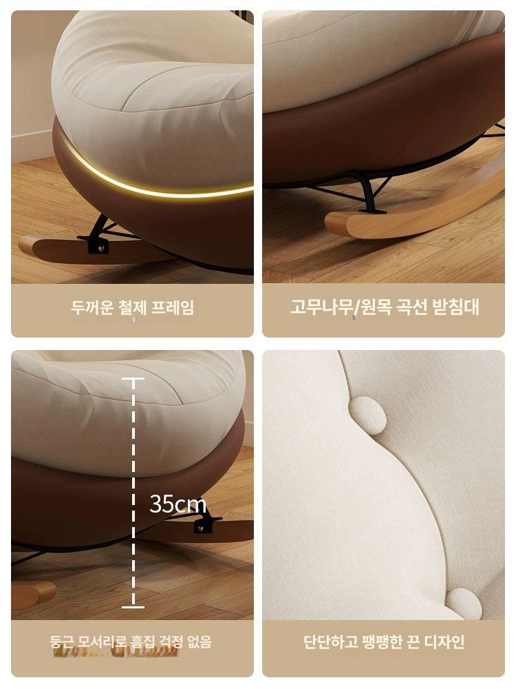 편한 미니쇼파 싱글 무중력 디자인 패브릭 안락의자 인테리어 소파 카페용 북유럽 - 상세 이미지 3