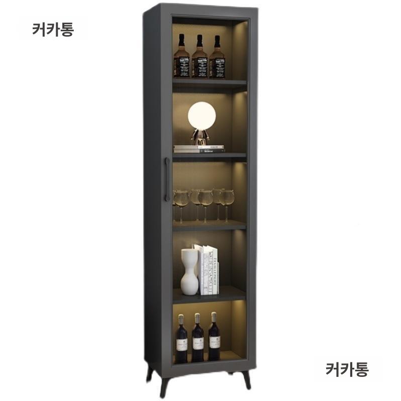 5단 위스키진열장 전시 선반 주류 술장 도어 홈바 엔틱 거치대 코너장식장 양주보관 - 상세 이미지 5