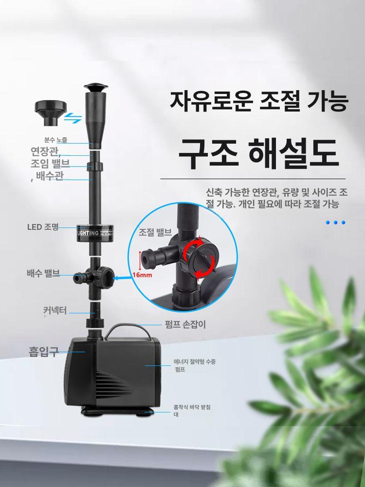 미니 분수대 실내 벽천 인테리어 바닥등 거실 인공폭포 개업선물 물멍 조경용 집들이 - 상세 이미지 2