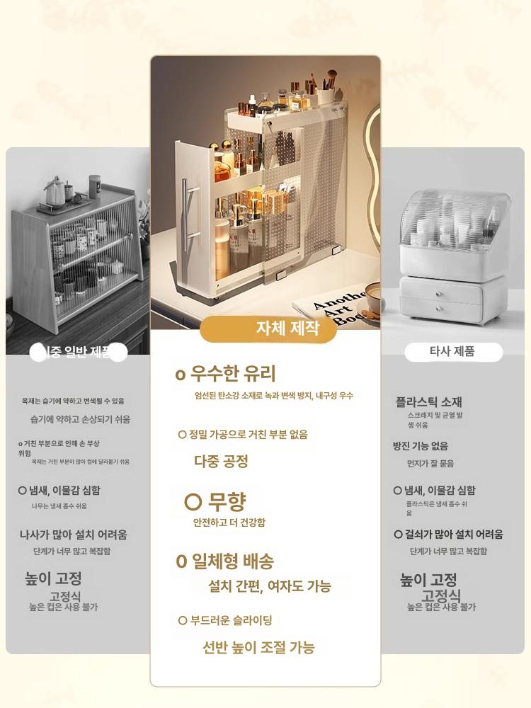 철제 수납장 슬림 주방 정리함 다용도 수납함 양념 디귿 서랍장 틈새장 - 상세 이미지 2