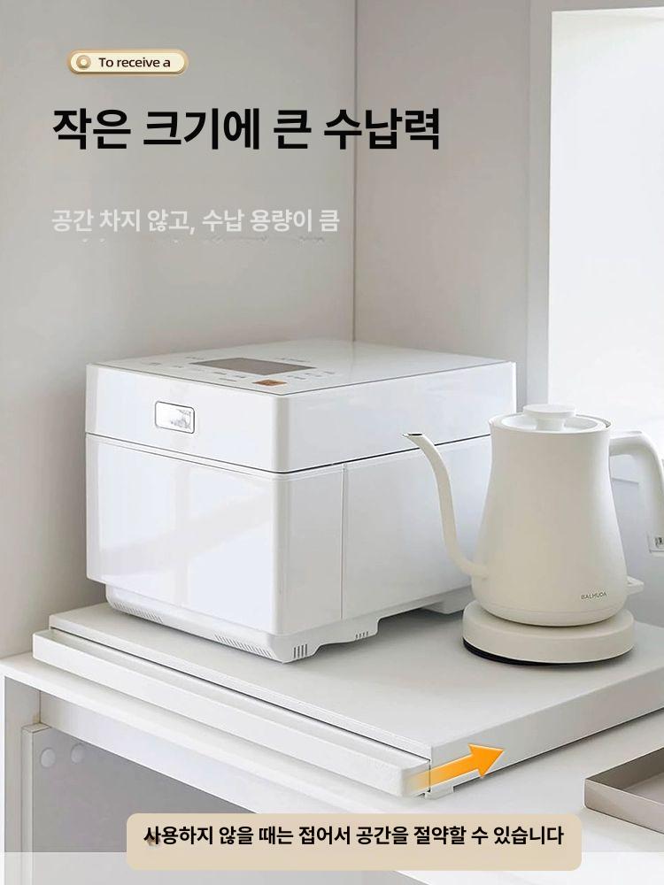 수납랙 무타공싱크대레일선반 무타공주방선반 수납장 슬라이딩선반 확장형 수납함 - 상세 이미지 2