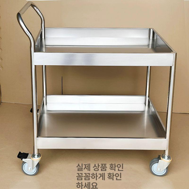 스테인리스 2단 대형 운반카 산업용 방청 처리 식당 병원 서빙 구르마 - 상세 이미지 5