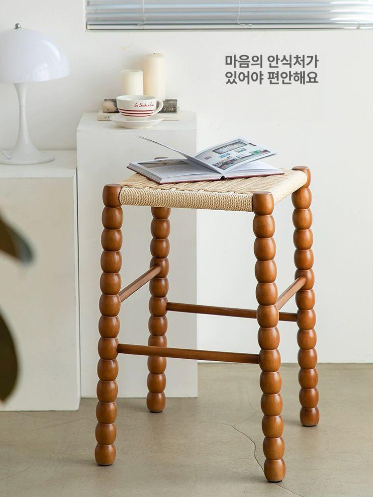 원목 라탄식탁의자 엔틱 빈티지 북유럽 클래식 디자인체어 레스토랑 앤틱체어 유럽풍 - 상세 이미지 3