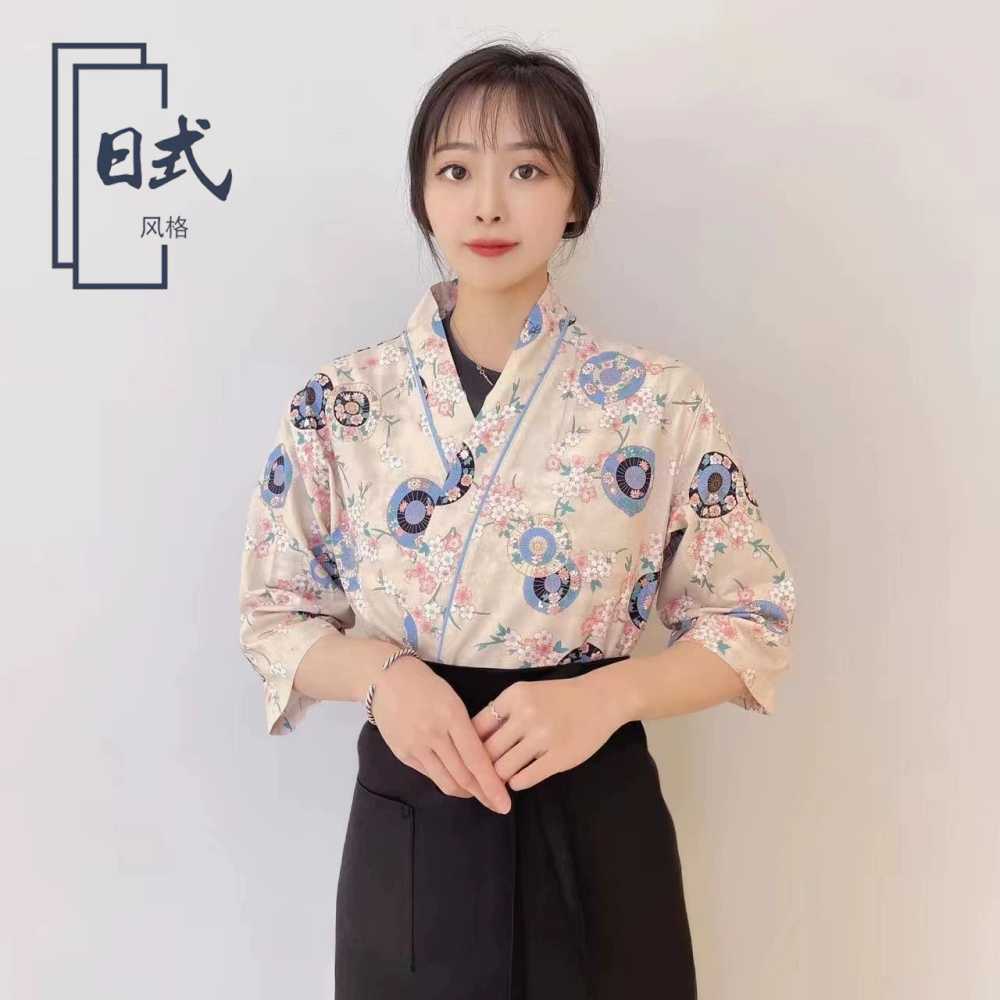 쉐프 린넨 조리복 횟집 기모노 일식유니폼 식당 일식작업복 중식 요리사복 스시집 - 상세 이미지 4