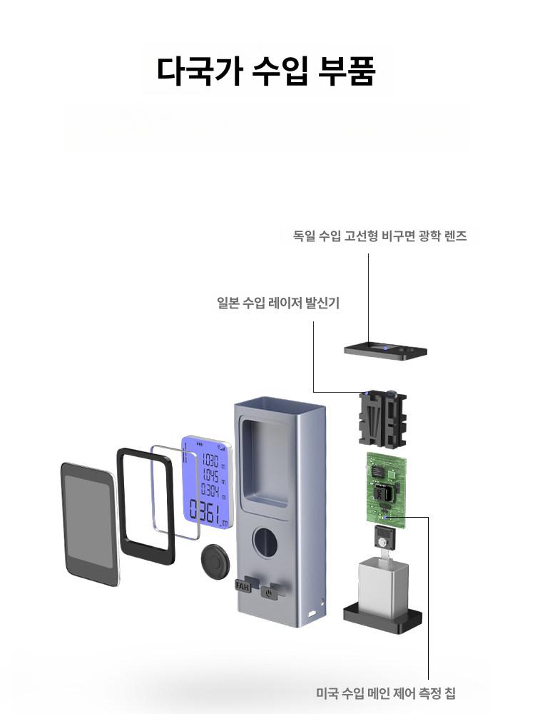 미니 줄자 디지털 높이 곡선 레이저 초소형 수평 거리측정기 측정 측량기 레벨기 가정용 - 상세 이미지 4