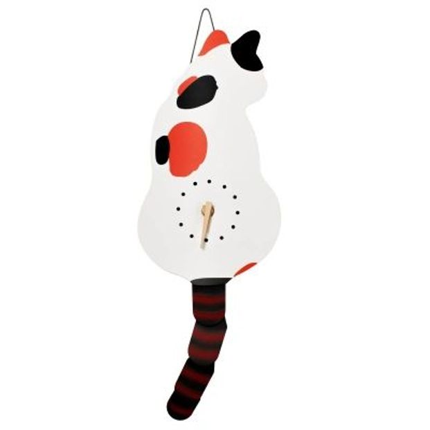 고양이 벽시계 움직이는꼬리 거실 배터리 퓨어 무소음 벽걸이 인테리어 화이트 플로럴캣 회사 - 상세 이미지 4