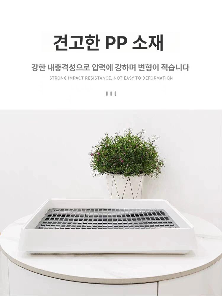 기니피그 화장실 소형 사각 변기 동물 소동물 햄스터 배변판 플라스틱 토끼케이지 애완 메쉬 - 상세 이미지 3