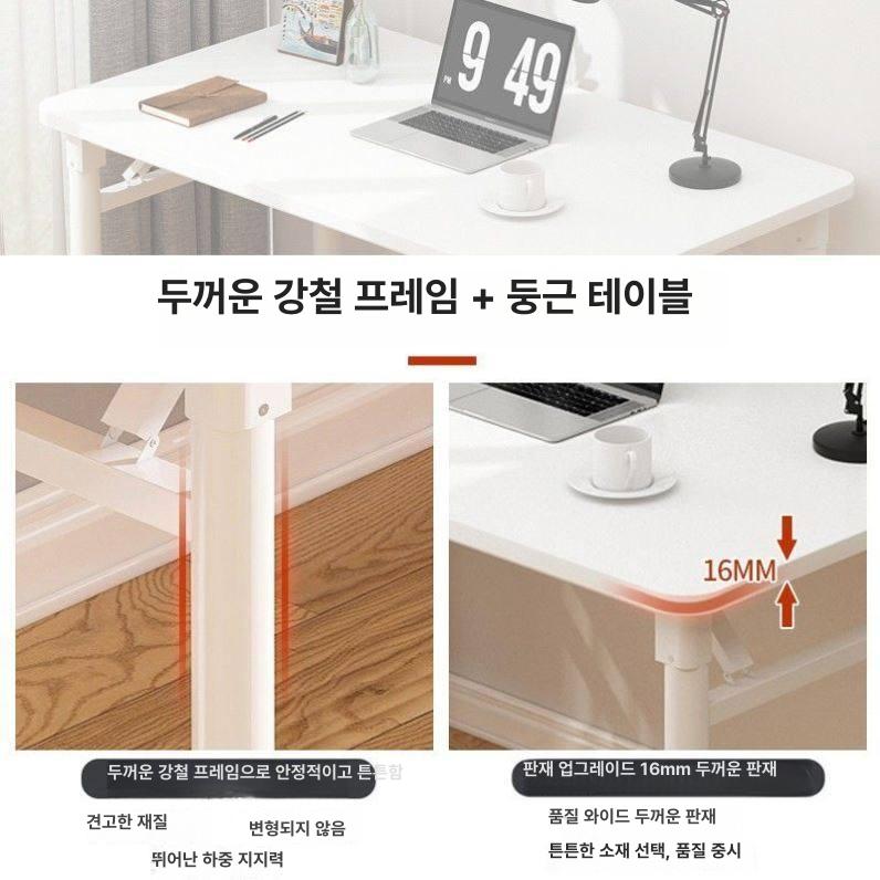 접이식 테이블 사이드 거실 창가 접이식테이블 커피 침대 보조 티테이블 탁자 틈새 베란다 - 상세 이미지 4