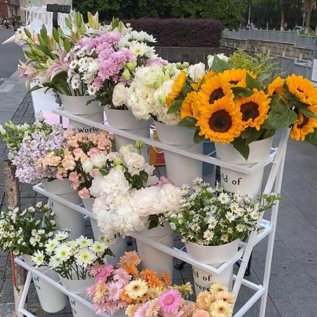 대형 꽃다발진열대 전시대 꽃집 꽃가게 계단식 계단형 플라워 매장 매대 화분스탠드 - 상세 이미지 2