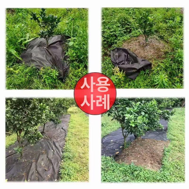 나무 방초망 부직포 제초 매트 제초망 묘목 농업용 사각형 텃밭 농사용 잔디 잡초 원예 - 상세 이미지 2