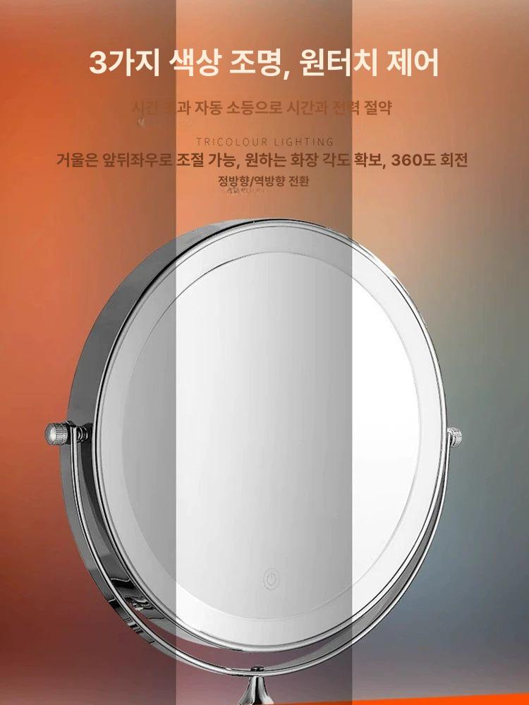 욕실led확대경 미러 벽걸이 백색광 화장실 무타공 욕실 접이식 면도 돋보기 확대경 면도경 - 상세 이미지 4
