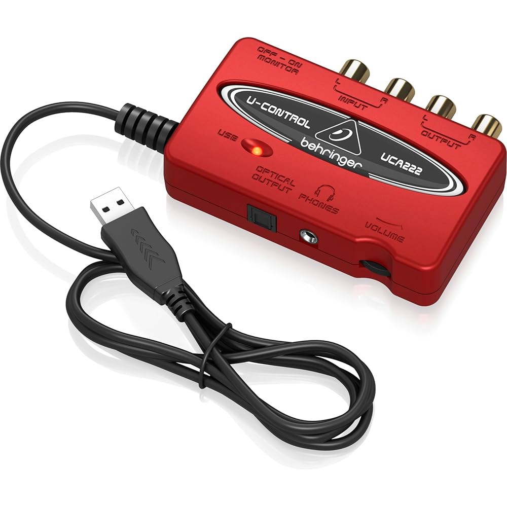 베링거 UFO202-BK USB 오디오 인터페이스 비닐 녹음 번들, 블랙 - 상세 이미지 3